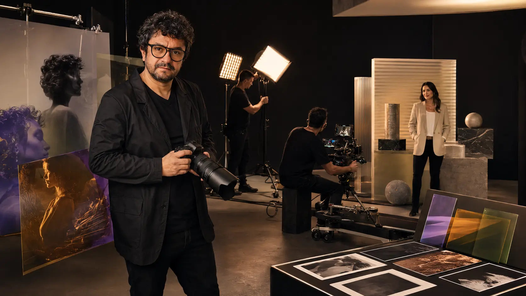 Carlos dirigiendo una producción de campaña de alto nivel para BecsilWeb