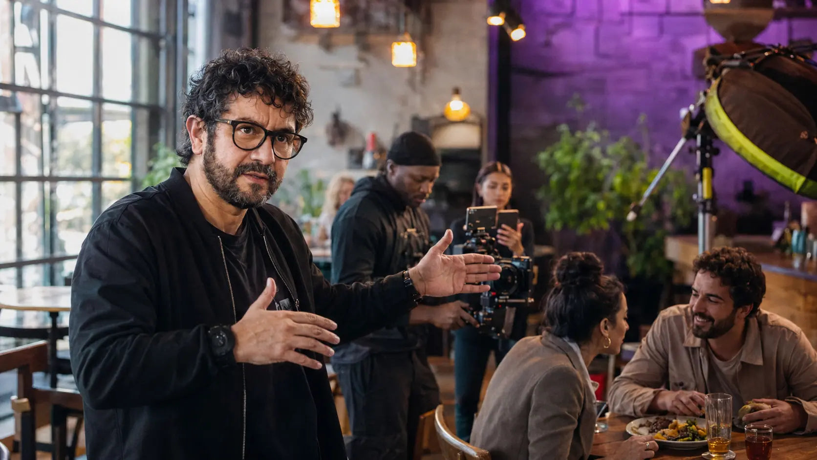 Carlos dirigiendo una campaña social para una empresa estadounidense