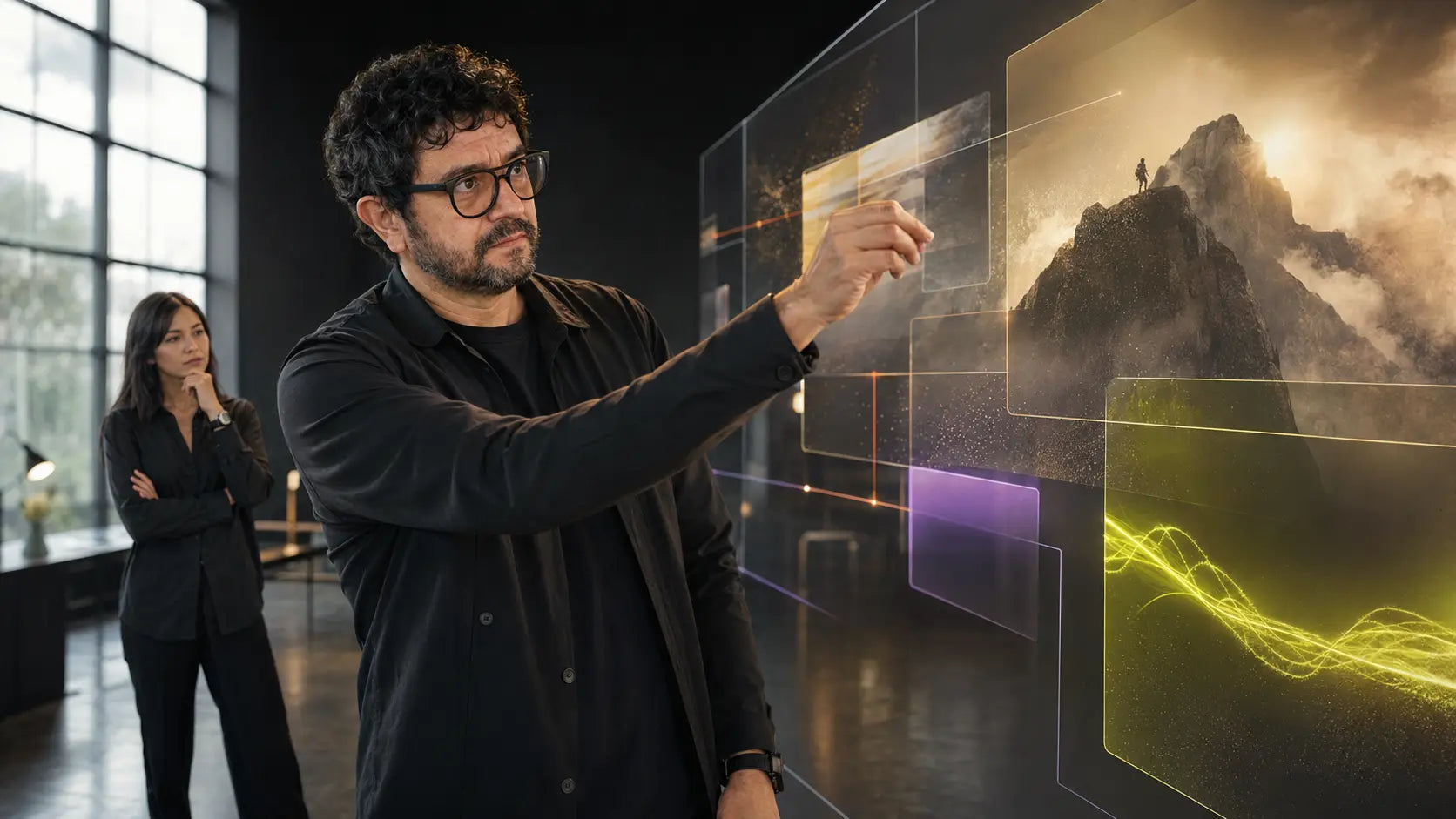 Carlos revisando una experiencia web cinematográfica que genera leads